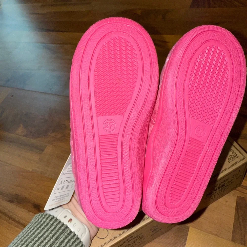 Cienta Kids Shoes slipper Toddler Fuchsia‎ Heart Slippers Size 27 US 10 NEW warm